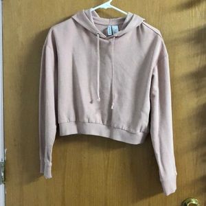 Pink cropped hoodie